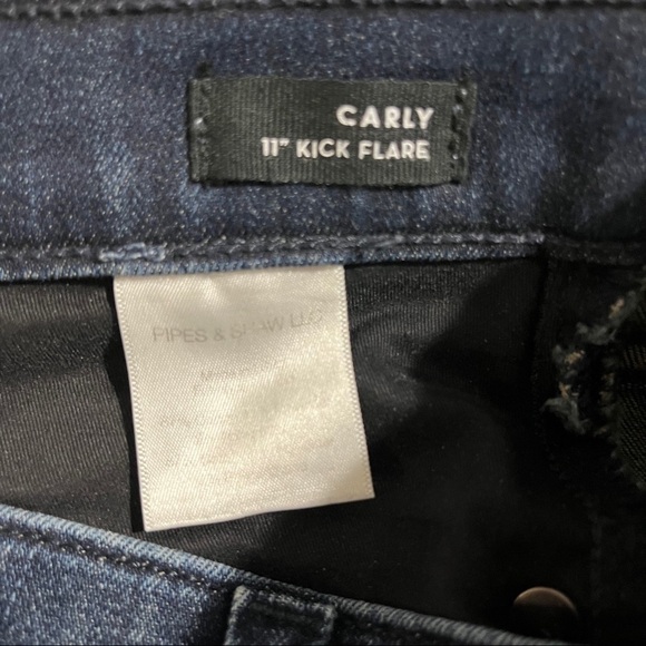 Veronica Beard Carly Kick Flare Jeans Dark Wash Size 26 Frayed Hem - Picture 8 of 9